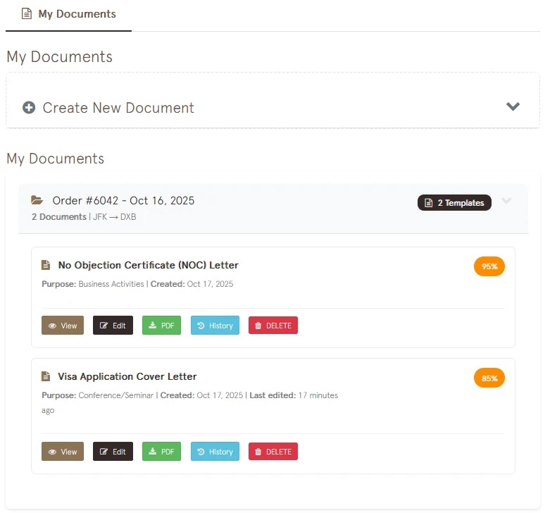 Document Dashboard View
