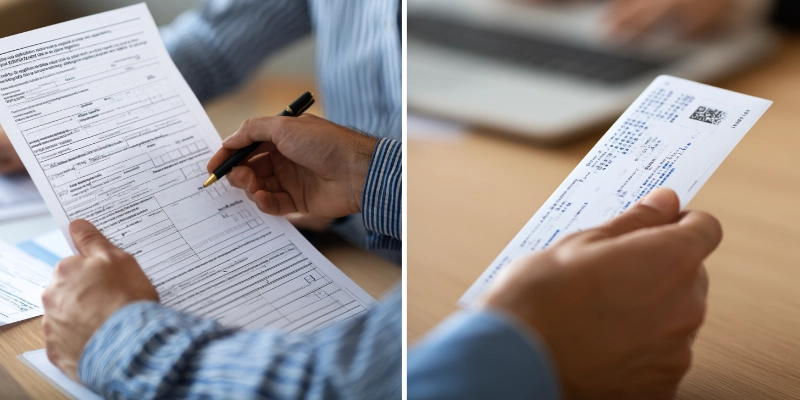 Comparison of flight itinerary documents accepted by different embassies for visa applications